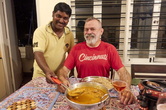 Prabhu cooks mutton curry