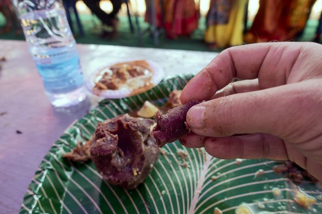 A gulp of ragi ball