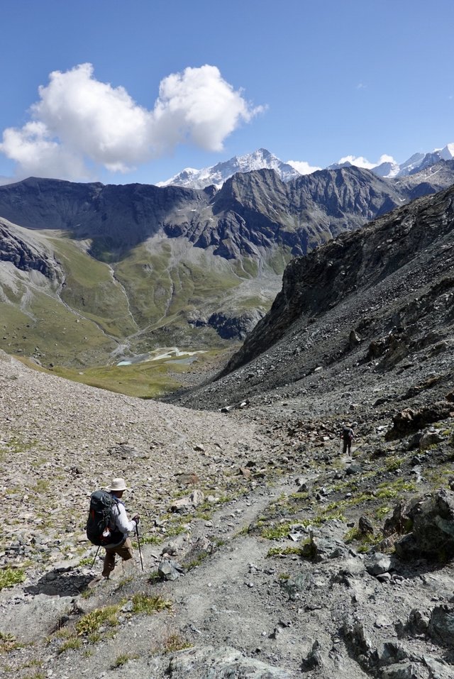 down from the Col de Tsatè