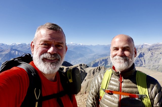 High on the Torrenthorn, Mont Blanc behind