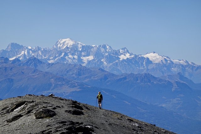 Towards Mont Blanc, 88km away