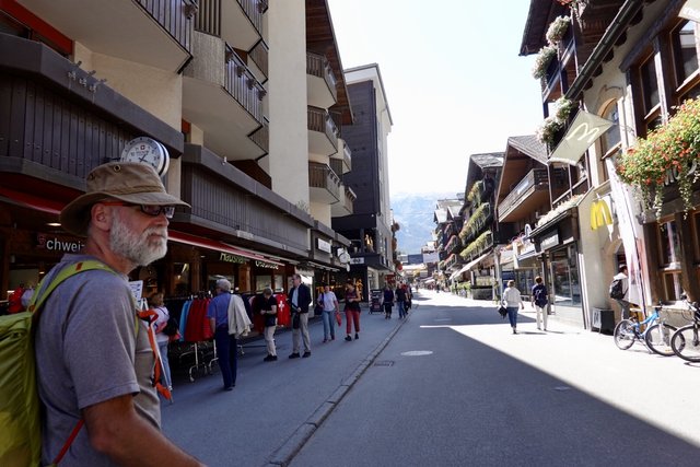 The car-free streets of Zermatt