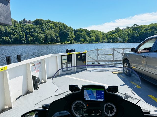 On the ferry across the Conneticut River