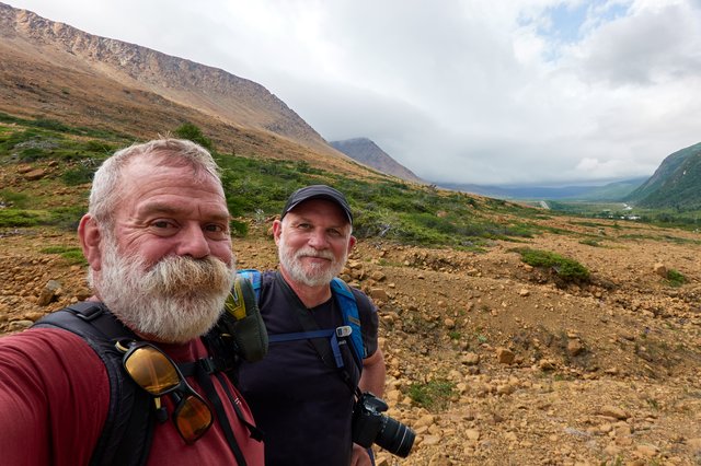 Wrapping up the hike with Sheldon. A great day.