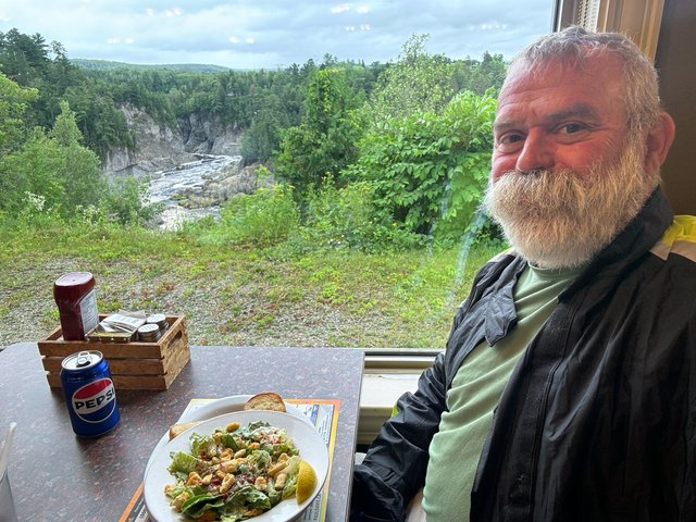 Looking at the Great Falls at Gran-sault, NB