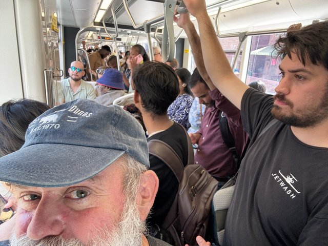 Everyone is on the streetcar