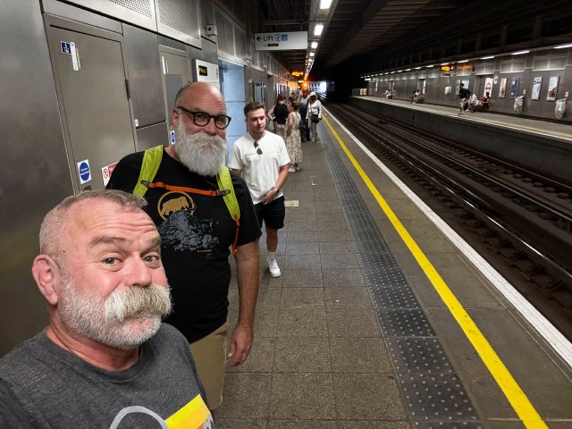 Waiting at Shoreditch for the train