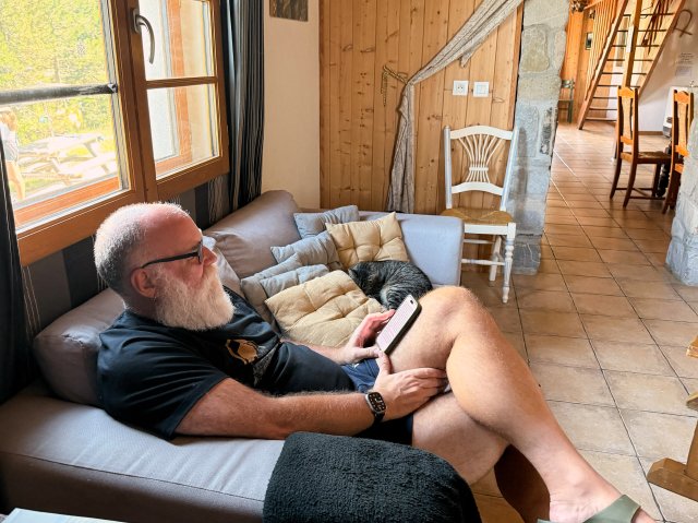 Refuge, with cat