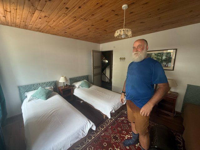 A room with long beds!