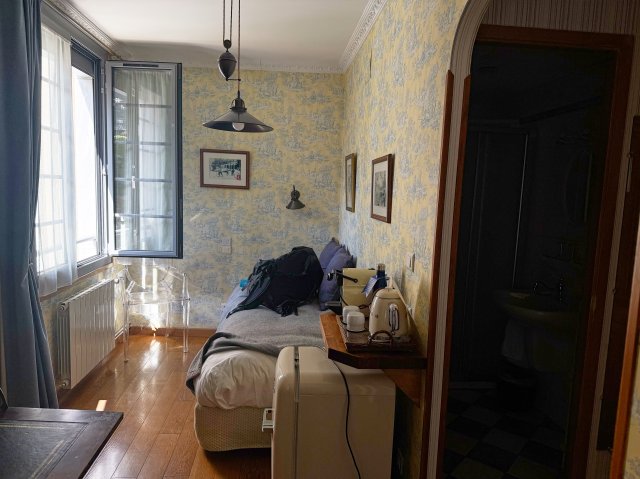 Comes with a bonus bed and a fridge