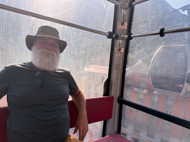 Up in the telecabine