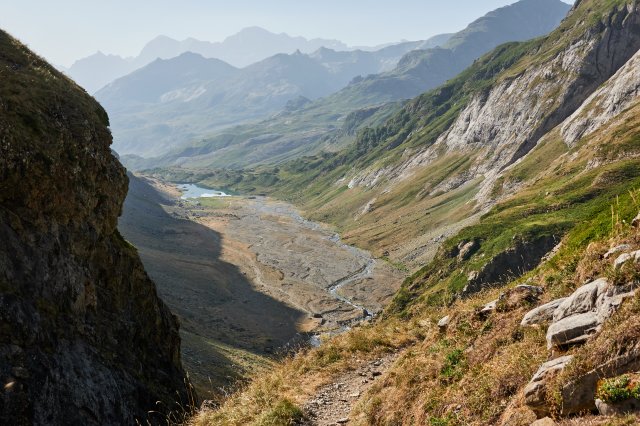 Valley below