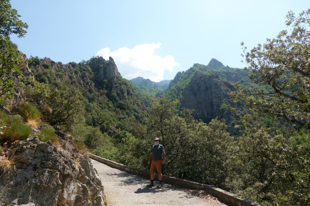 Hiking up to the abbey