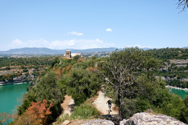 Walking to the monastery on a 36C day